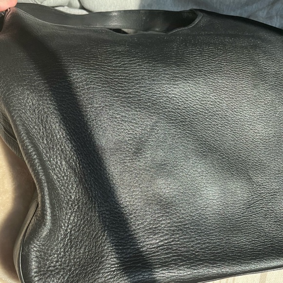 Prada Sacca Nero Bag - Large Black Leather Hobo Bag WITH AUTHENTICITY CARD - Picture 4 of 13